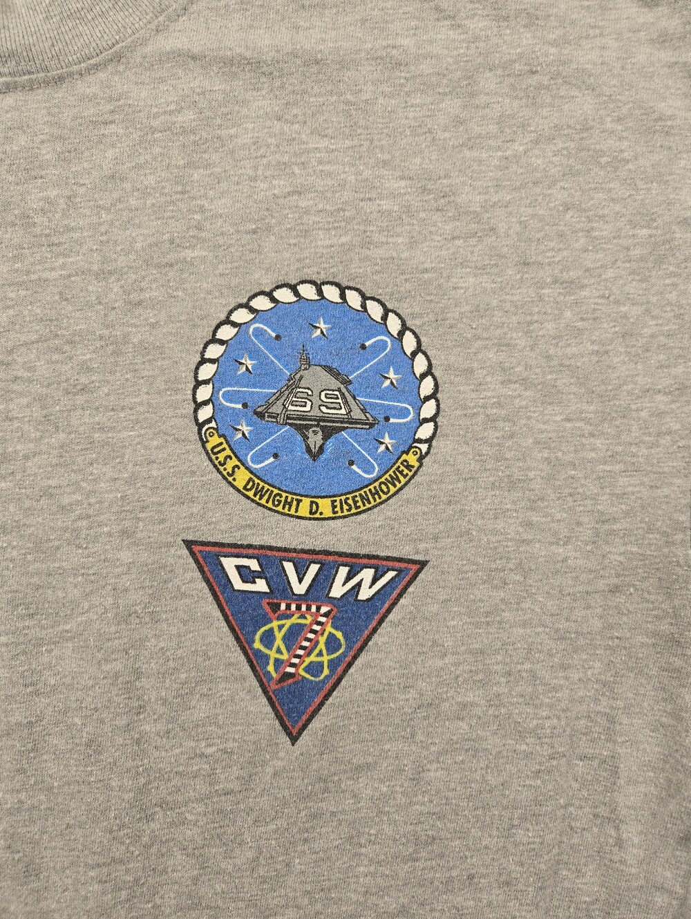 Vintage Hanes Beefy-T USS Dwight D Eisenhower CVN 69 T-Shirt L Millennium 2000 - Picture 2 of 7